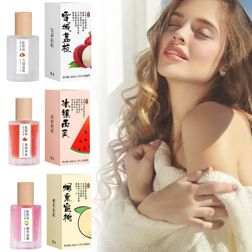 Unisex Fresh Fruity Perfume Natural & Long-Lasting, Daily Use Body Spray Lychee Peach Watermelon Fruity Scent Spray Fragrance