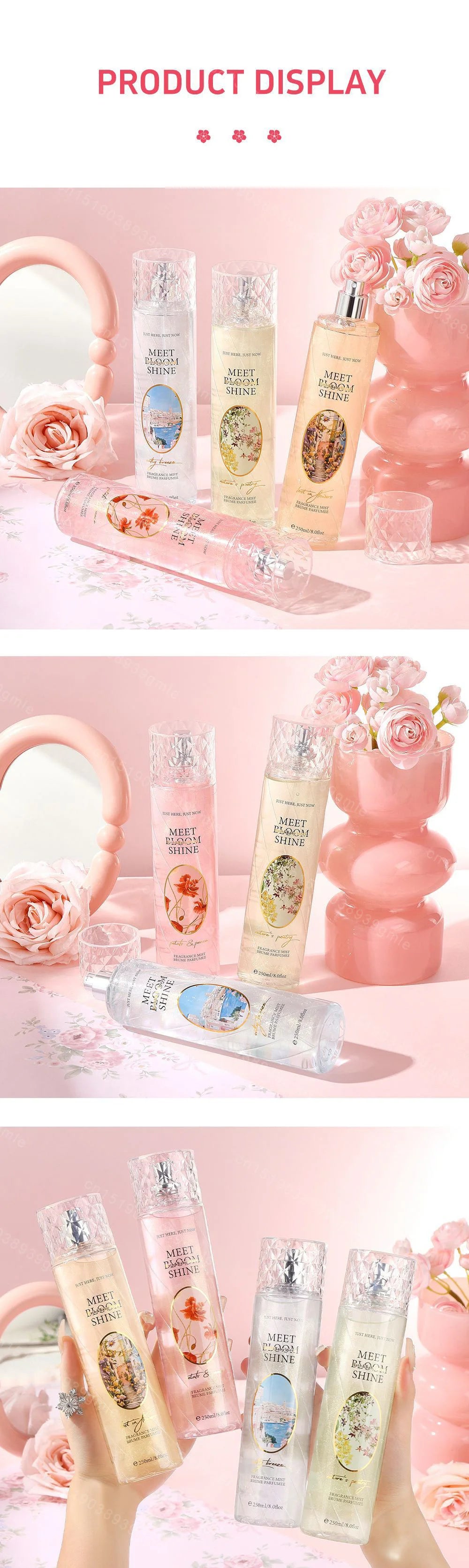 250Ml High-Quality Original Women's Perfume Long-Lasting Body Spray Fragrance Mist Brume Women's Perfume Body Spray Fragrance