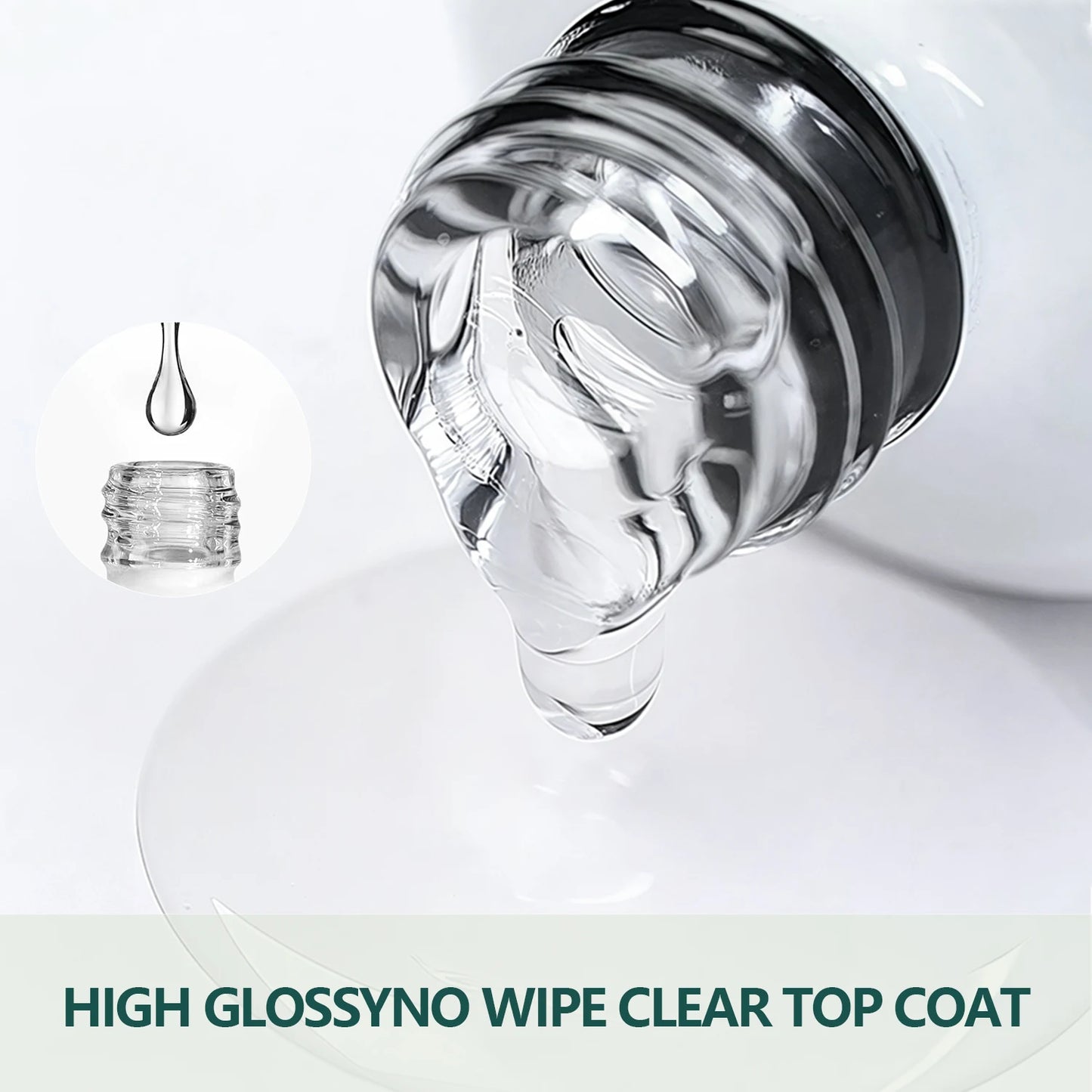 Nailpop Chrome Powder Top Coat High Gloss Top Coat Gel Nail Sealer Long Lasting Easy to Use UV Lamp Dip DIY Salon Art Designs