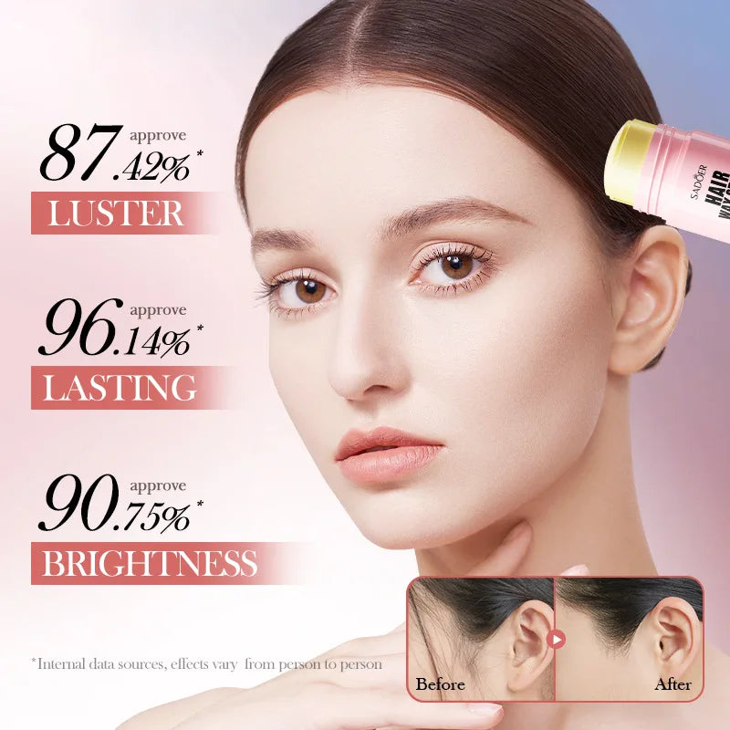 SADOER Hair Styling Wax Stick Edge Control Anti-Frizz Improve Frizzy Curly Troubles Smoothing Broken Solid Hair Gel Cream Liquid