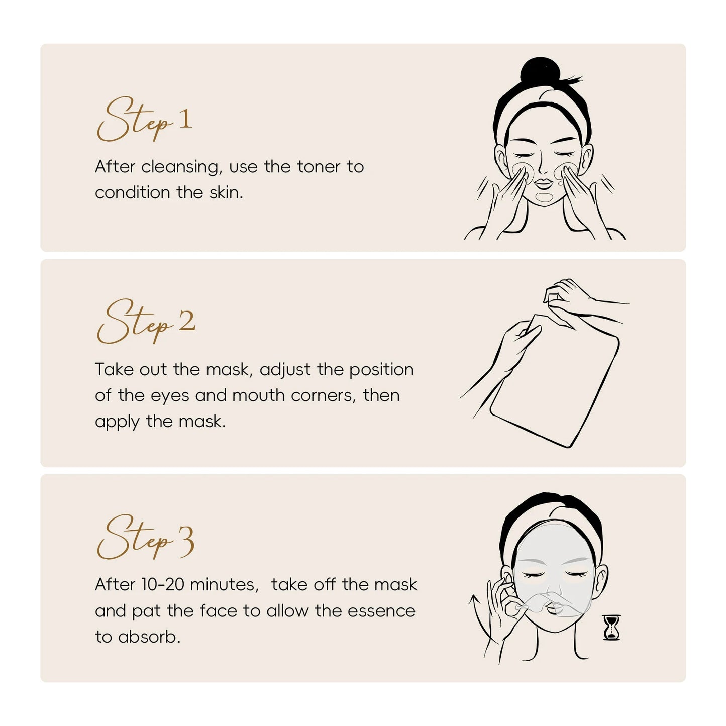 LAIKOU Korea Snail Collagen Essence Mask Hydrating Sheet Mask Anti-Wrinkle Face Mask Firming Skin Care 25g*20pcs