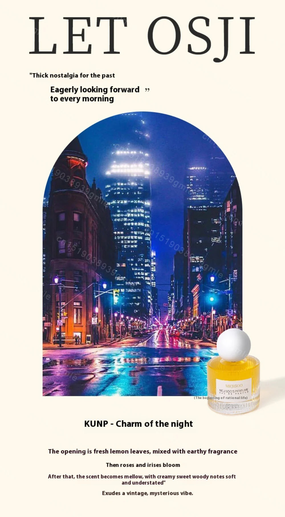 50Ml Women's Charming Night Perfume Fresh Flower and Fruit Fragrance Tender Airy Floral Scent Ladies Long-Lasting Fragrance