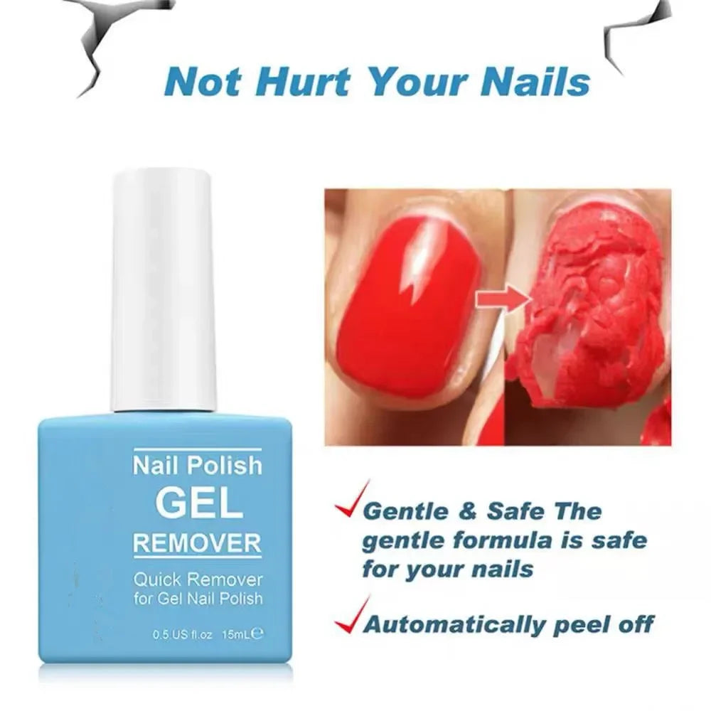 Magic Fast Remover Nail Gel Polish Remover UV Gel Polish Soak Off Degreasar Manicure Layer Nail Art Removal Semi-permanet Varnish
