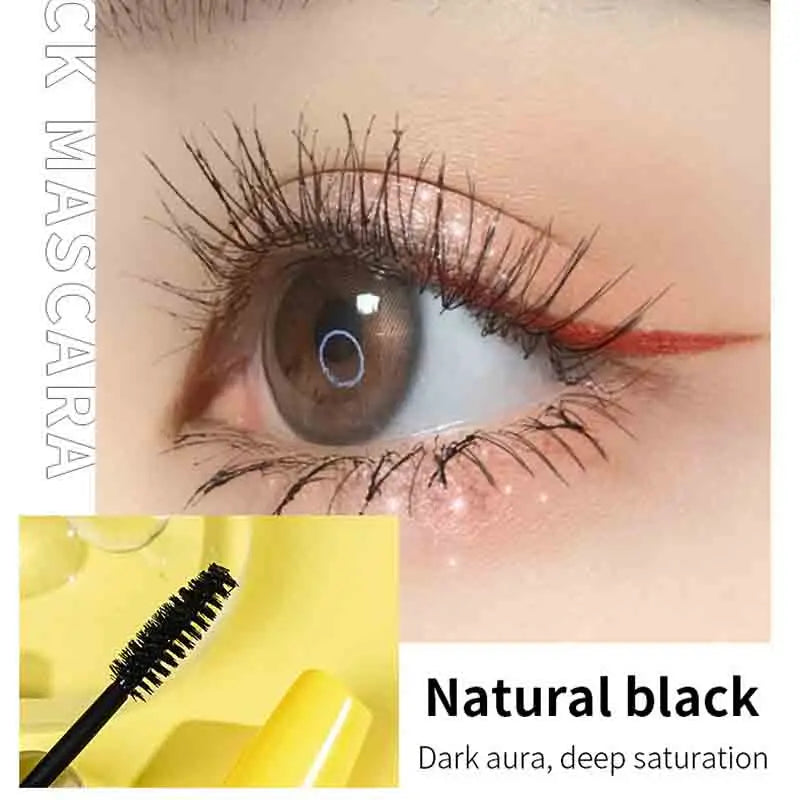 Waterproof and Slender Eye Black, Curly, Thick, Natural, Easy to Apply, Long-Lasting, Yellow and Fat Eye Black