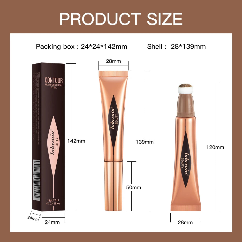 New Cream Bronzer Contour Blusher Beauty Wand Highlighter Blush With Cushion Liquid Face Bronzer Wand Stick Applicator Makeup